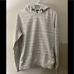 Men’s White/Grey Faint Stripe Hoodie